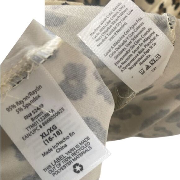 Time And Tru Leopard Print Women's Dress //XL - Picture 7 of 9